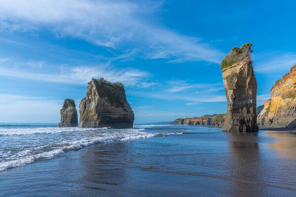 Three Sisters and the Elephant Rock in New Zealand