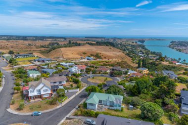 Whanganui, Yeni Zelanda 'nın havadan görünüşü