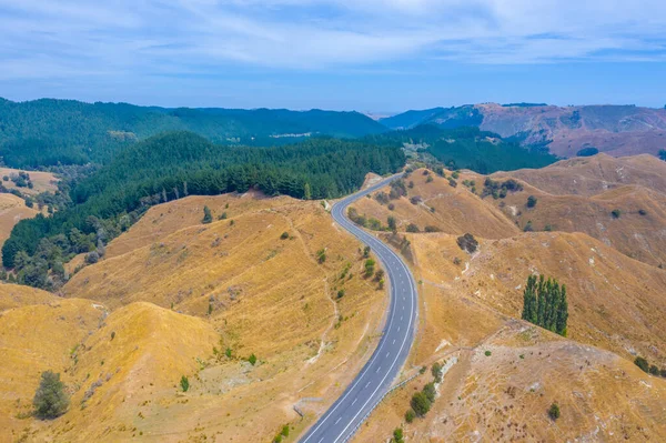 Carretera Que Pasa Por Paisaje Rural Isla Norte Nueva Zelanda — Foto de Stock