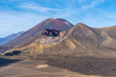Ngauruhoe Dağı Yeni Zelanda 'daki Tongariro Ulusal Parkı' nda.