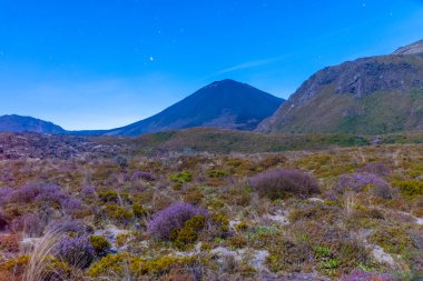 Ngauruhoe Dağı Yeni Zelanda 'daki Tongariro Ulusal Parkı' nda.