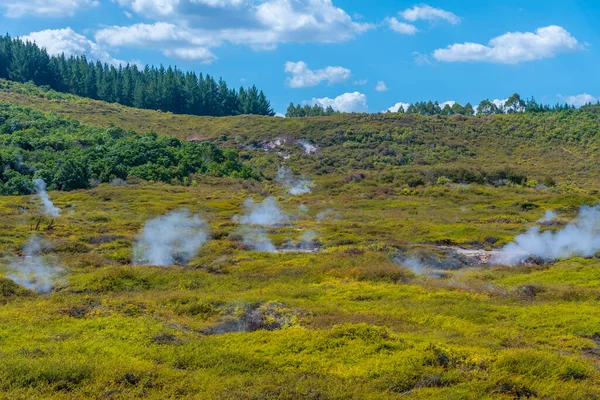 Кратери Місяця Геотермальний Ландшафт Новій Зеландії — стокове фото