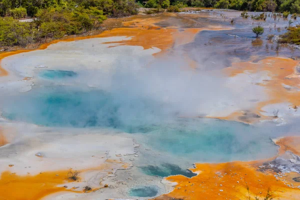 Terraço Sílica Paleta Artista Orakei Korako Nova Zelândia — Fotografia de Stock