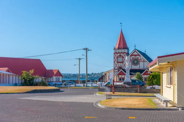 Англіканська Церква Роторуа Нова Зеландія — стокове фото