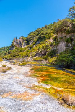 Yeni Zelanda 'daki Waimangu volkanik vadisinde akarsu