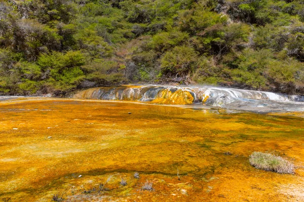 Terrasses Briques Chaudes Dans Vallée Volcanique Waimangu Nouvelle Zélande — Photo