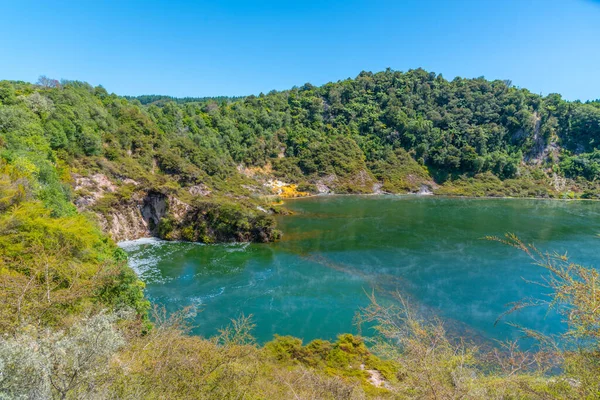 Fritadeira Lago Echo Cratera Waimangu Vale Vulcânico Nova Zelândia — Fotografia de Stock