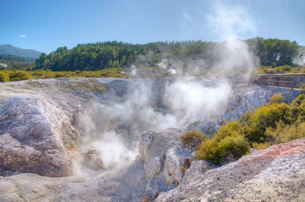 Krátery Wai Tapu Novém Zélandu — Stock fotografie