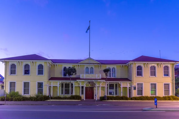 Vista Noturna Casa Conservação Centro Napier Nova Zelândia — Fotografia de Stock