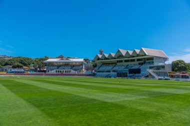 Basin reserve cricket field at Wellington, New Zealand clipart