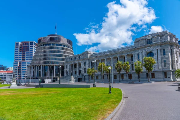 Здания Парламента Новой Зеландии Веллингтоне — стоковое фото