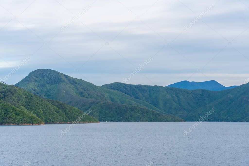 Queen Charlotte sound at South Island of New Zeland