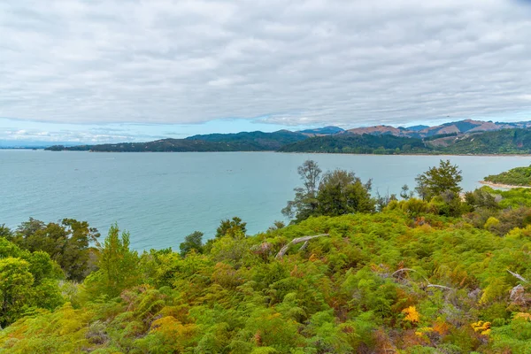 新西兰Abel Tasman国家公园海岸线的空中景观 — 图库照片
