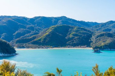 Yeni Zelanda 'daki Abel Tasman Ulusal Parkı' ndaki Torrent Körfezi