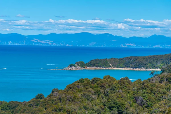 Aerial View Coastline Abel Tasman National Park New Zealand — Stock Photo, Image