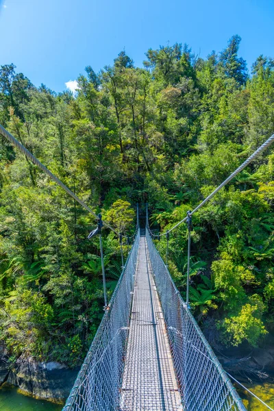 Swing Bridge Falls River Abel Tasman National Park New Zealand — стокове фото