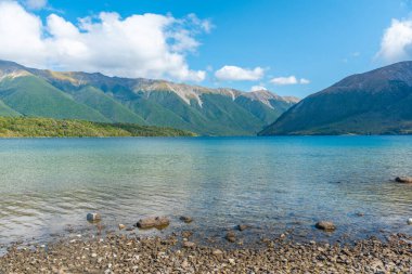 View of lake Rotoiti in New Zealand clipart