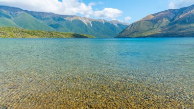 View of lake Rotoiti in New Zealand clipart