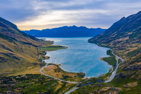 Hawea Gölü Yeni Zelanda Nın Güney Adasında — Stok fotoğraf