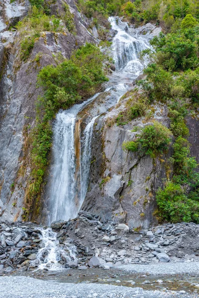 Waterfalls at Franz Joseph glacier in New Zealand