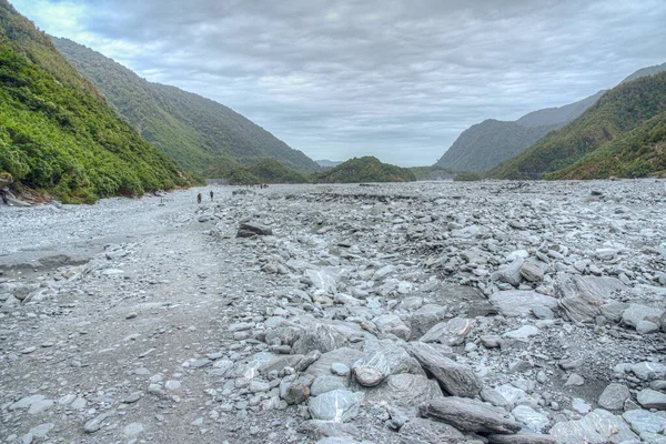 Piedra Valle Del Glaciar Franz Josef Nueva Zelanda — Foto de Stock