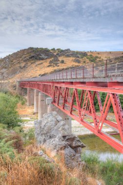 Manuherikia Köprüsü No: 1 Orta Otago Demiryolu Yeni Zelanda bisiklet yolu