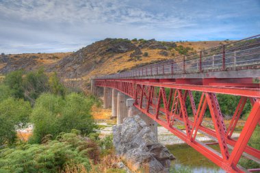Manuherikia Köprüsü No: 1 Orta Otago Demiryolu Yeni Zelanda bisiklet yolu