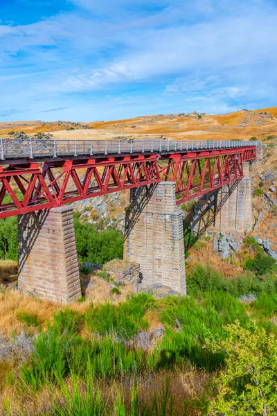 Poolburn Viaduct Central Otago Railway Bicycle Trail New Zealand — 스톡 사진