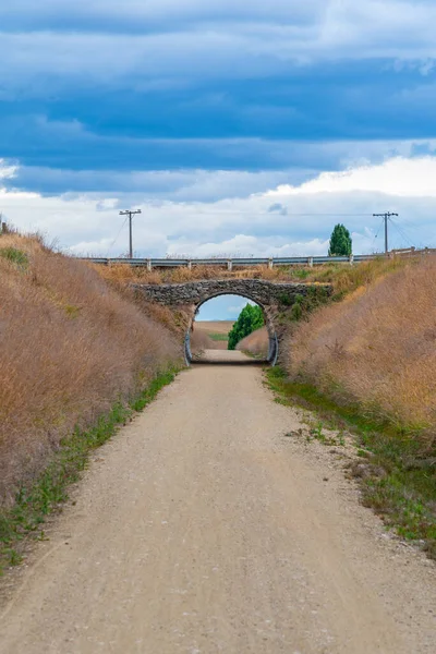 Túnel Carretera Curso Central Otago Carril Carril Bici Nueva Zelanda — Foto de Stock