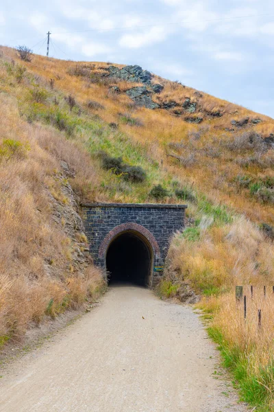 Túnel Central Otago Carril Carril Bici Nueva Zelanda — Foto de Stock