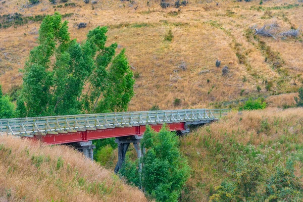 Puente Como Parte Del Carril Bici Central Otago Railway Nueva — Foto de Stock