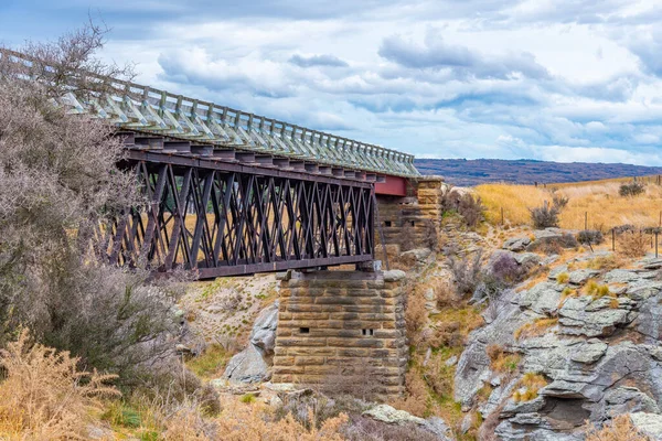 Puente Como Parte Del Carril Bici Central Otago Railway Nueva — Foto de Stock