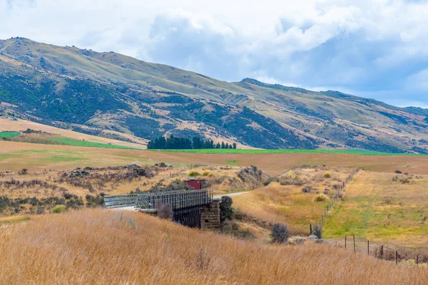 Pont Dans Cadre Piste Cyclable Central Otago Railway Nouvelle Zélande — Photo