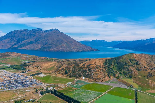 Panorama Lago Wakatipu Nova Zelândia — Fotografia de Stock