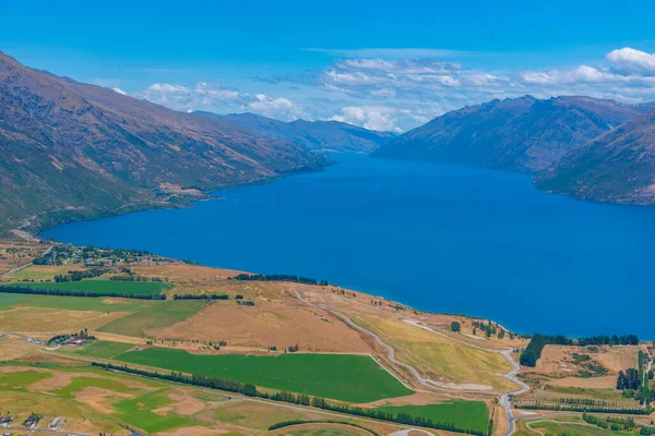 Panorama Lago Wakatipu Nova Zelândia — Fotografia de Stock