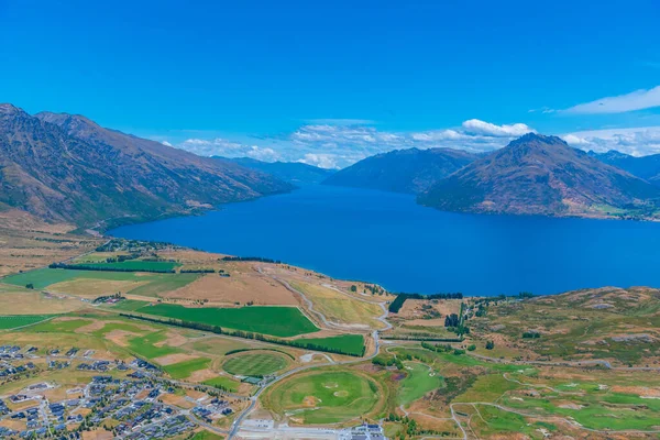 Panorama Lago Wakatipu Nova Zelândia — Fotografia de Stock