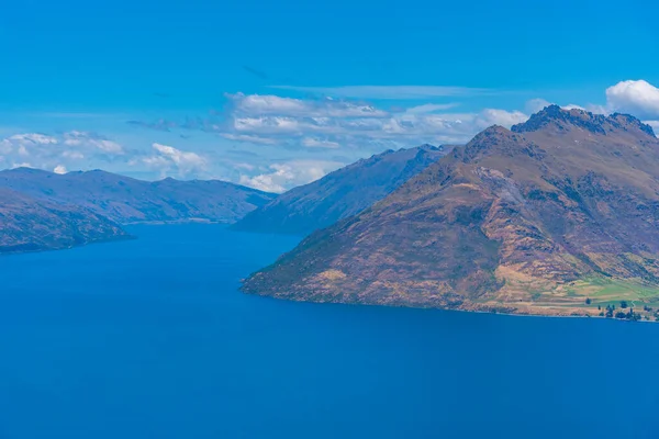 新西兰Wakatipu湖全景 — 图库照片
