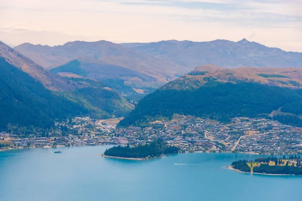 Aerial View Queenstown Lake Wakatipu New Zealand — Stock Photo, Image