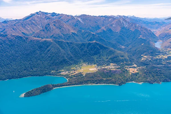 新西兰Wakatipu湖全景 — 图库照片