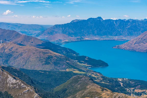 Panorama Del Lago Wakatipu Nueva Zelanda —  Fotos de Stock