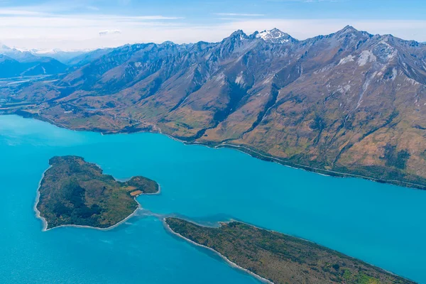 Αεροφωτογραφία Της Glenorchy Στη Λίμνη Wakatipu Στη Νέα Ζηλανδία — Φωτογραφία Αρχείου