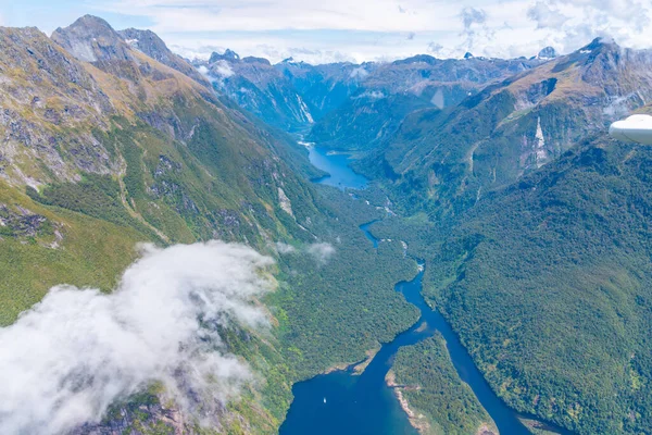 Flygfoto Över Milford Ljud Nya Zeeland — Stockfoto