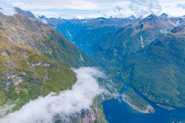 Flygfoto Över Milford Ljud Nya Zeeland — Stockfoto