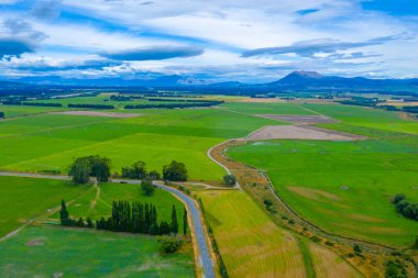 Yeni Zelanda 'daki Güney Adası' nın kırsal manzarası