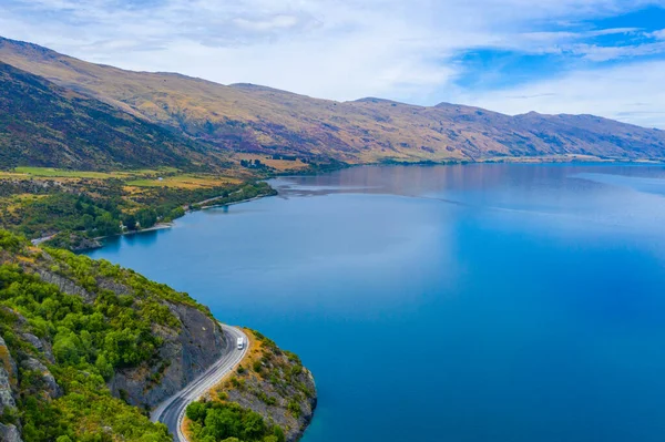 Vue Aérienne Lac Wakatipu Nouvelle Zélande — Photo