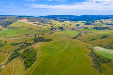 Yeni Zelanda 'nın Caitlins bölgesinin hava manzarası