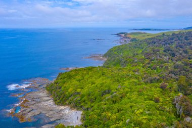 Yeni Zelanda 'nın Caitlins bölgesinde Tahakopa körfezi