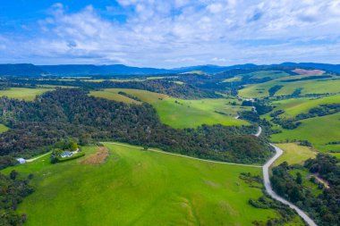 Yeni Zelanda 'nın Catlins bölgesinden geçen yol