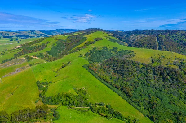 Yeni Zelanda 'nın Caitlins bölgesinin hava manzarası