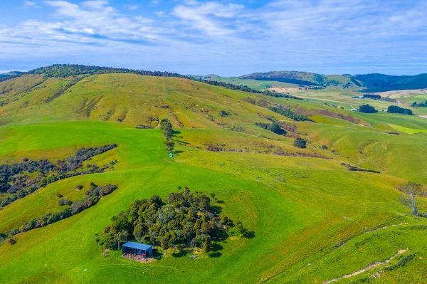 Yeni Zelanda 'nın Caitlins bölgesinin hava manzarası